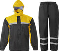 High Visibility Men's Rain Jacket and Pants - Waterproof Work Gear