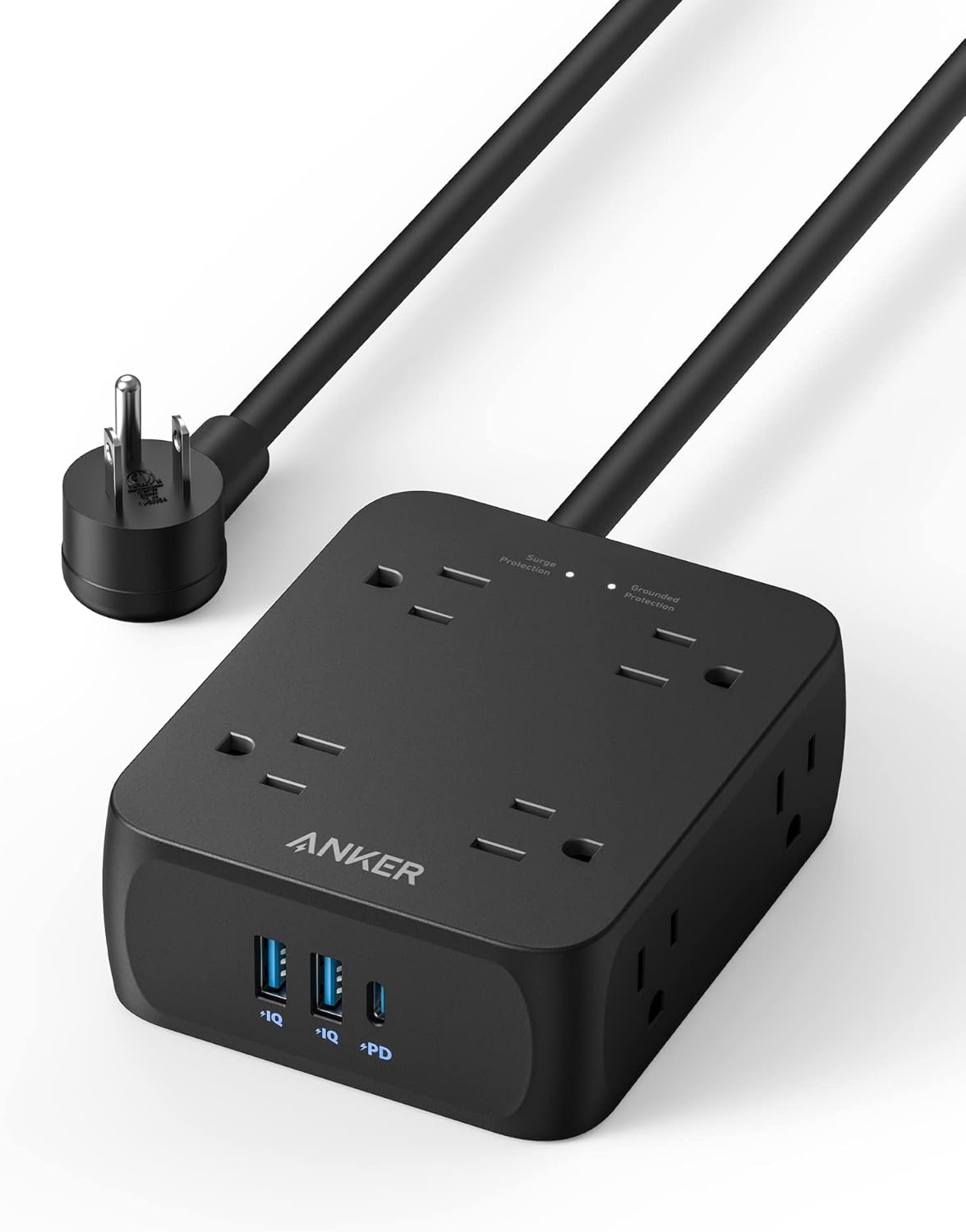 Anker Power Strip: 8 Outlets + 3 USB Ports, Surge Protector