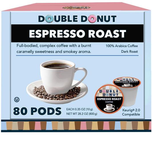 Double Donut Dark Roast Pods: Strong Espresso Flavor