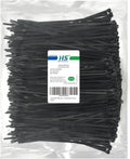 HS Durable Plastic Zip Ties 8 in Bulk 1000 Pack - UV Rated 40 lb