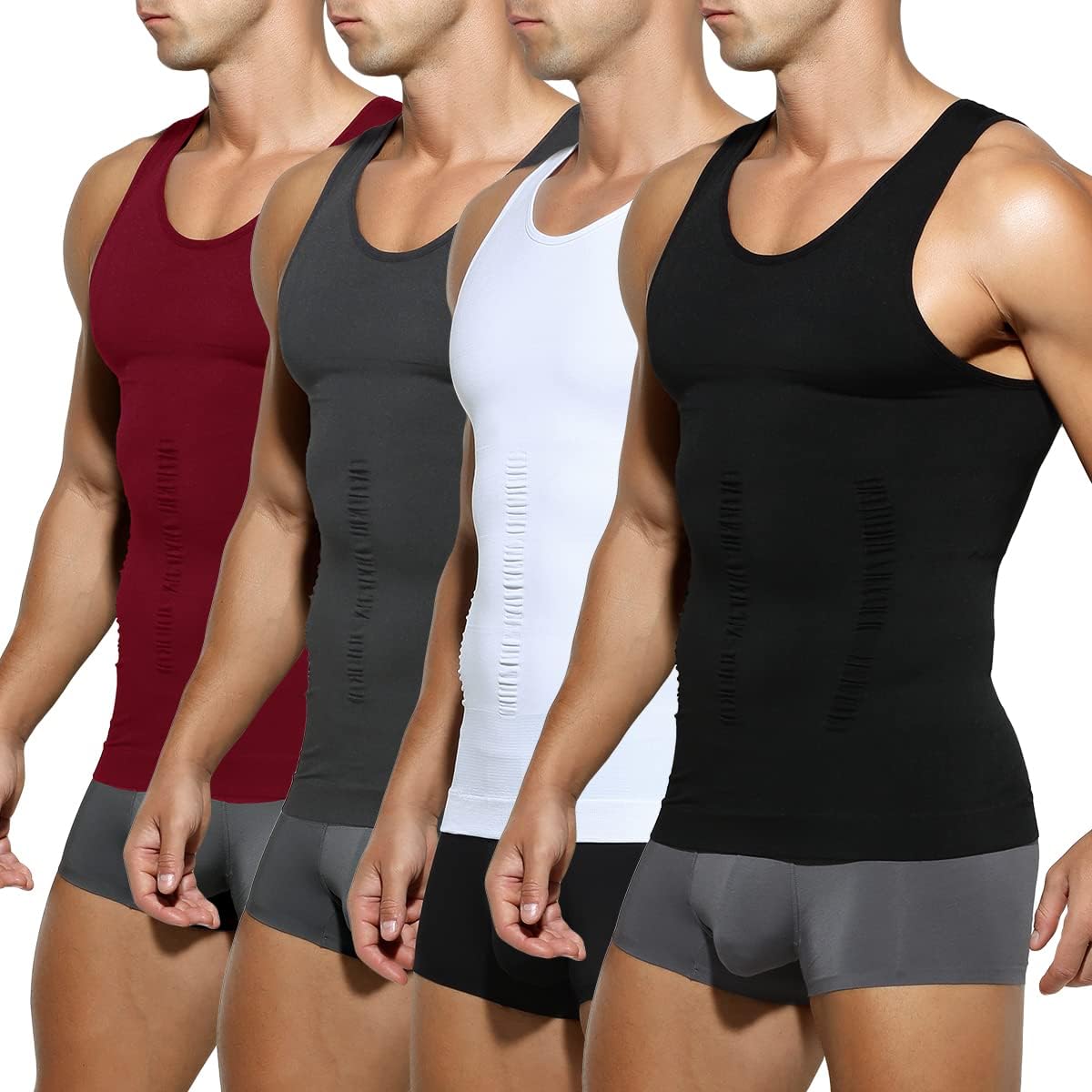 Men's Compression Muscle Undershirts for Slimming and Shaping