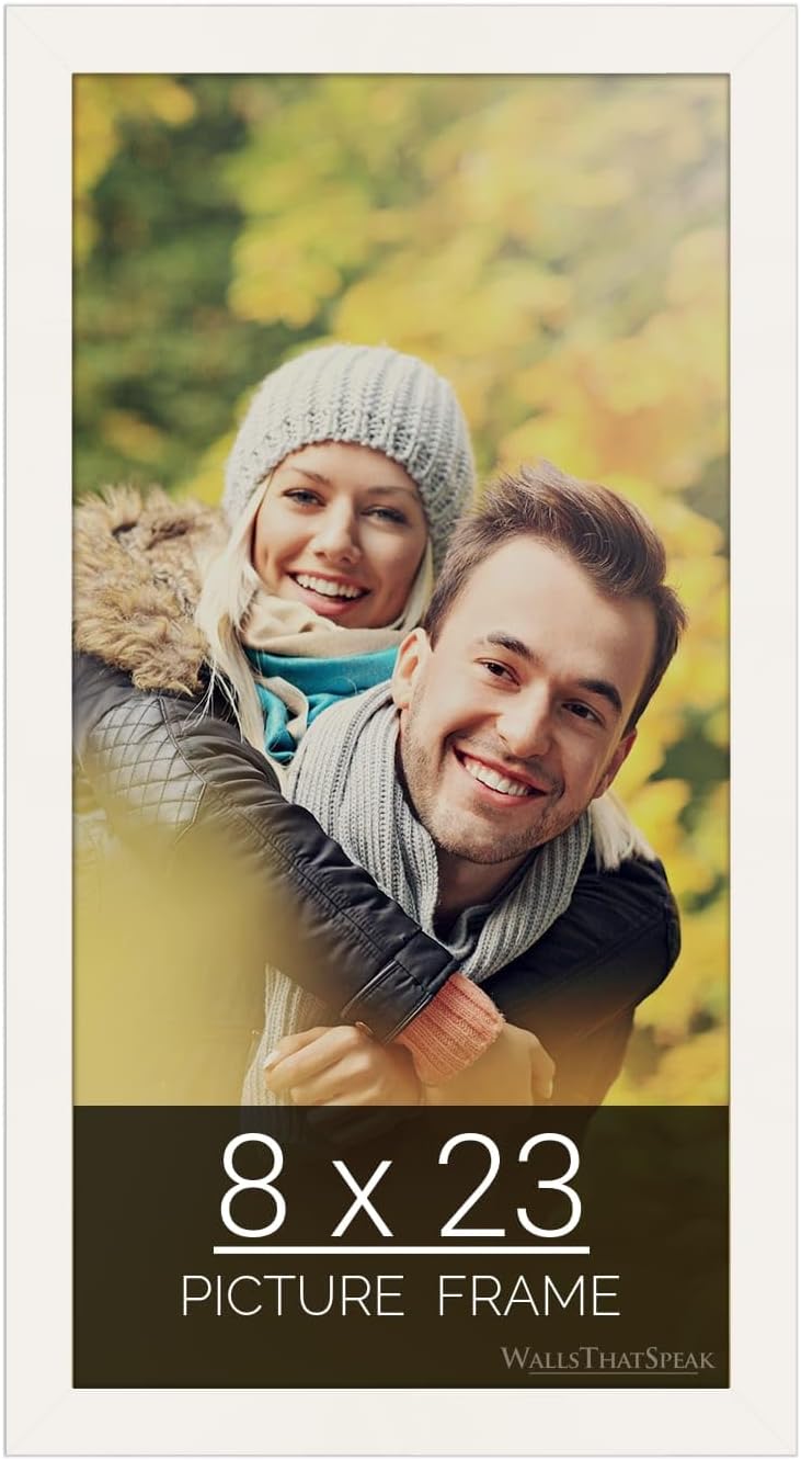 8x23 White Picture Frame for Puzzles, Posters, and Photos