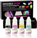 Invisible UV Ink for Inkjet Printers 4-Color Set - Bright Blacklight