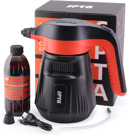 SPTA Pressure Foam Sprayer: Cordless Car Wash Solution