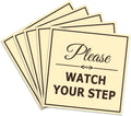Please Watch Your Step Sign - Square Classy Safety Sign 5 Pack