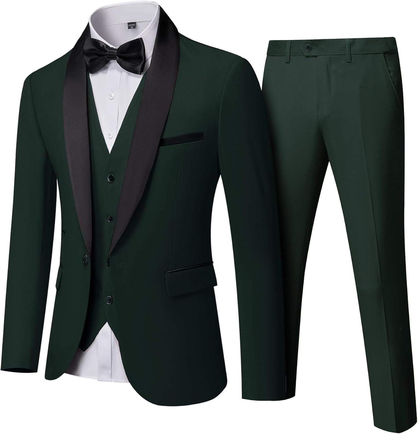 YND Men's 3 Piece Tuxedo Set for Weddings and Formal Events