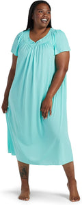 Stylish Miss Elaine Flutter Sleeve Nightgown for Women's Comfort