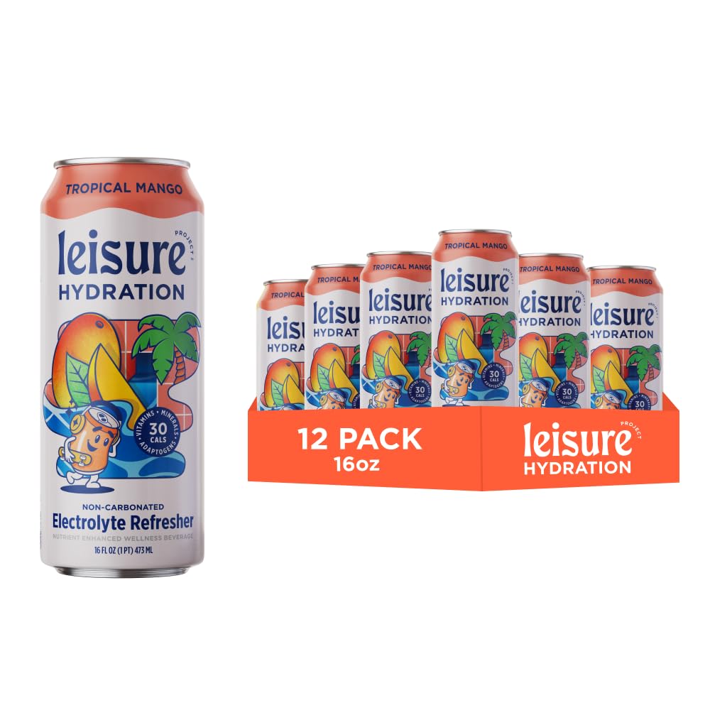 Leisure Hydration Tropical Mango Electrolyte Refresher 12-Pack