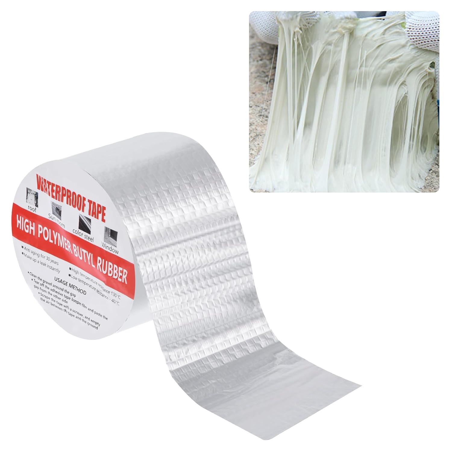 32.8ft Waterproof Butyl Tape: Stop Leaks Fast!