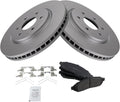 TRQ Front Metallic Brake Pad & Coated Rotor Kit - Direct Fit