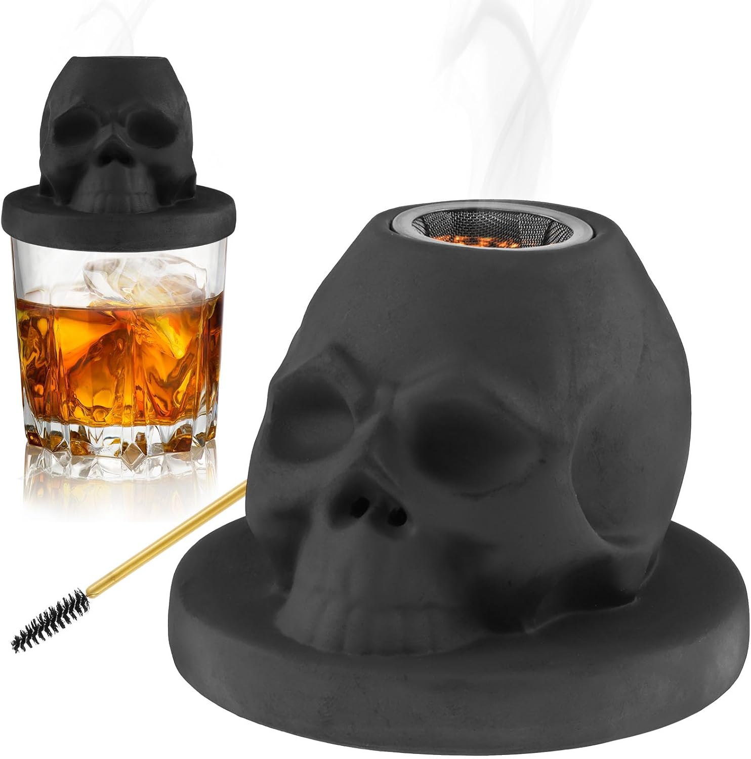 Skull-Shaped Whiskey Smoker Kit