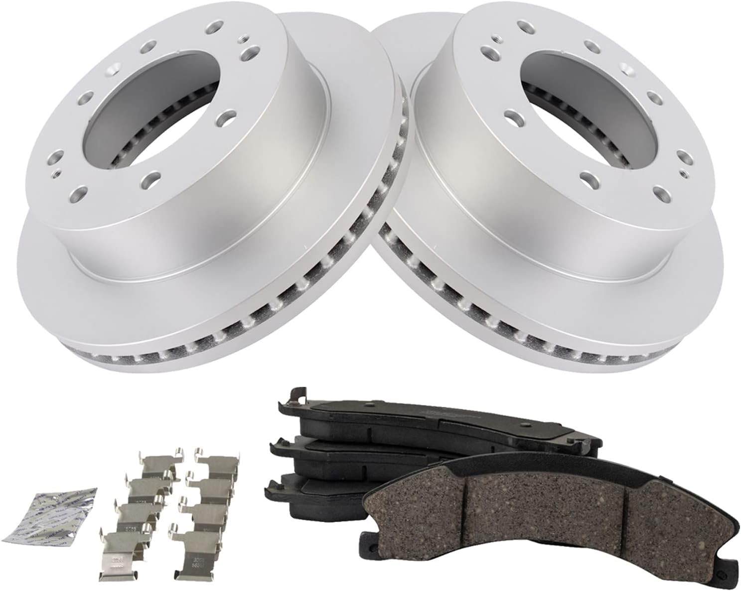 TRQ Front Brake Pad & Rotor Kit for 2016-2019 Chevrolet Suburban