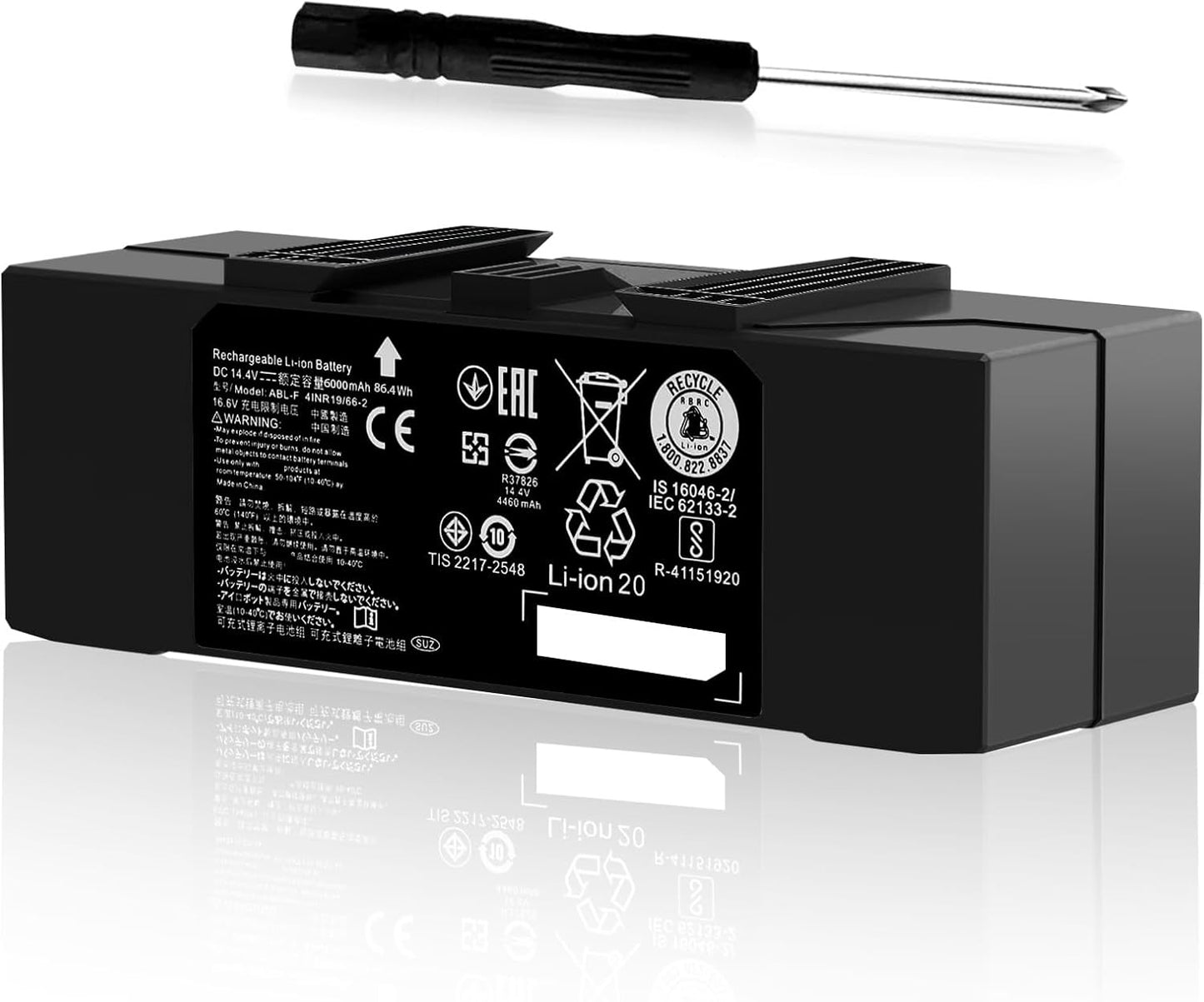 Upgraded 6000mAh ABL-F Battery Replacement for Roomba Series
