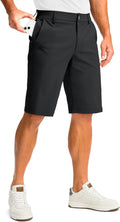 Men's Golf Shorts with 5 Pockets 11ft Inseam Stretch Quick Dry snap