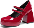DREAM PAIRS Women's Platform Mary Jane Heels - Y2K Chunky Style Shoes