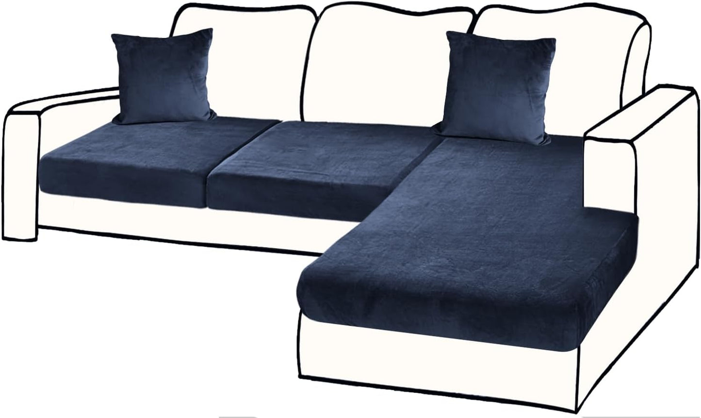 Sectional Couch Covers for 3-Piece Velvet L Shape Sofa