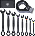Ratcheting Combination Wrench Set, Metric 8-19 mm - Smooth 90-Tooth