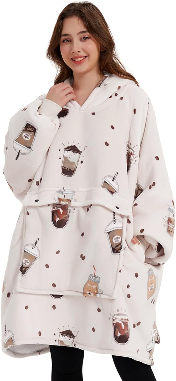 KFUBUO Wearable Blanket Hoodie for Adults - Cozy and Fun