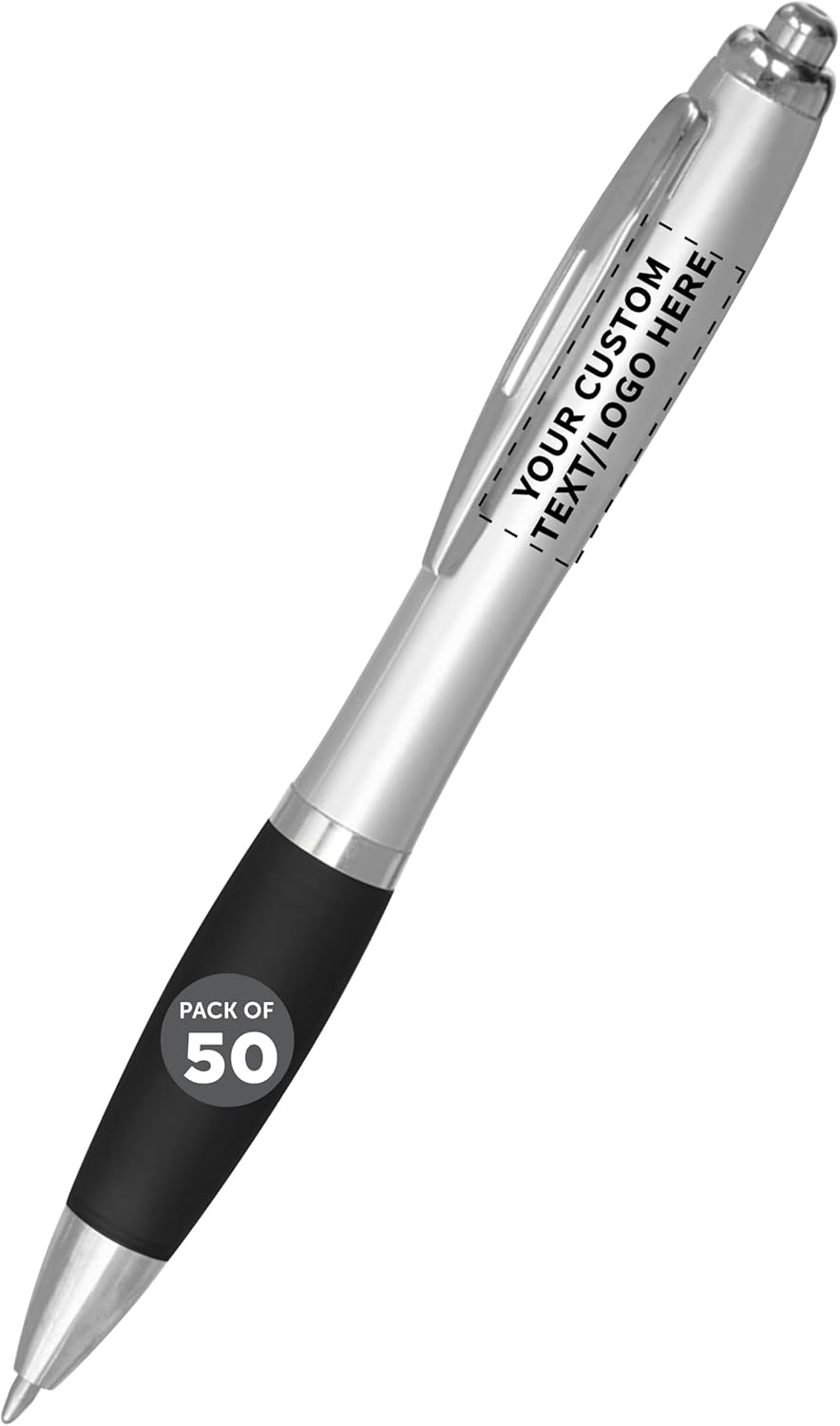 Personalized Ballpoint Pens with Rubber Grip for Custom Writing