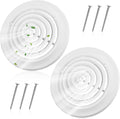 Round 10 in Neck Air Duct Diffuser Vent Cover - Steel 2-Pack