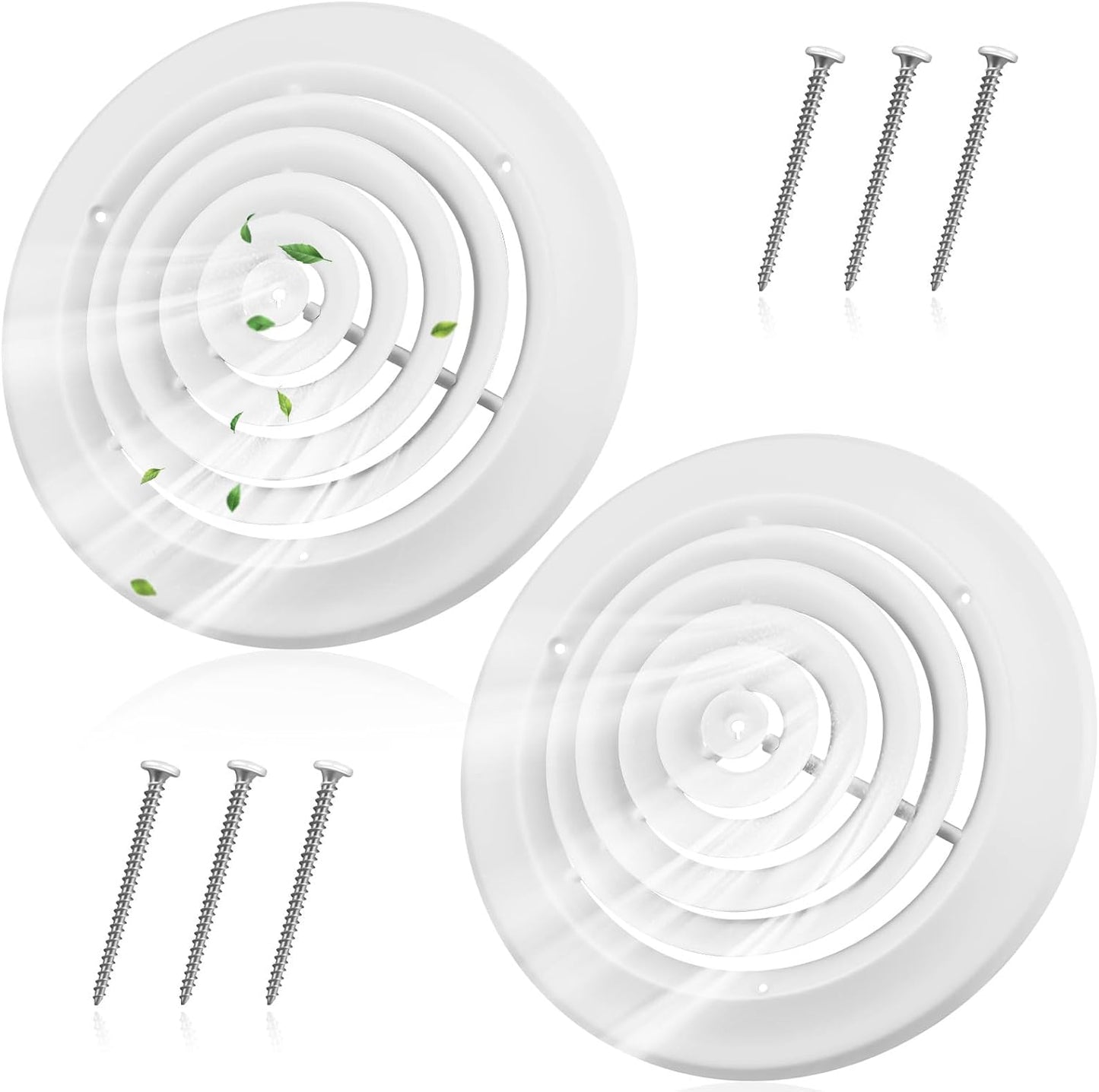 Therwen 2 Pcs Round Diffuser Vent Cover for 10 Inch Ducts