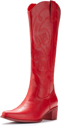 IUV Cowboy Boots For Women Pointy Toe Mid Calf Boots (Style 1V1J)