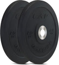 Rubber Olympic Bumper Plate 2x25 lb Set - Low Noise, Solid Fit