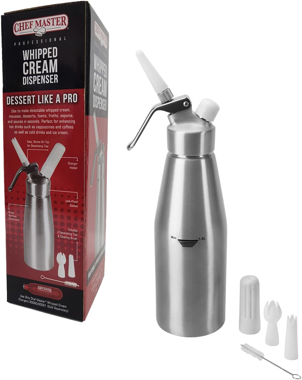 Professional Aluminum Whipped Cream Dispenser - Perfect for Home Parties!