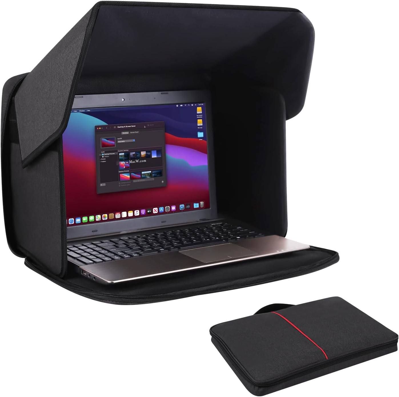 Laptop Sun Shade for Outdoor Use - Privacy Screen Hood