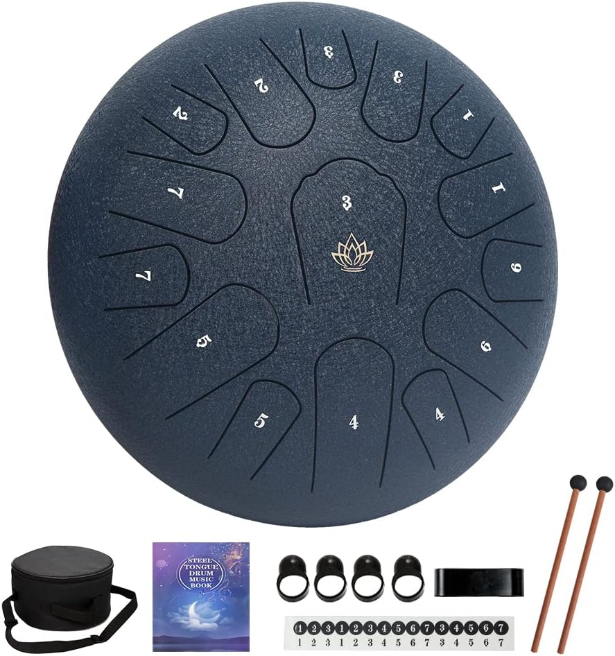 Rain Drum for Outside Garden - 12 Inch Steel Tongue Drum