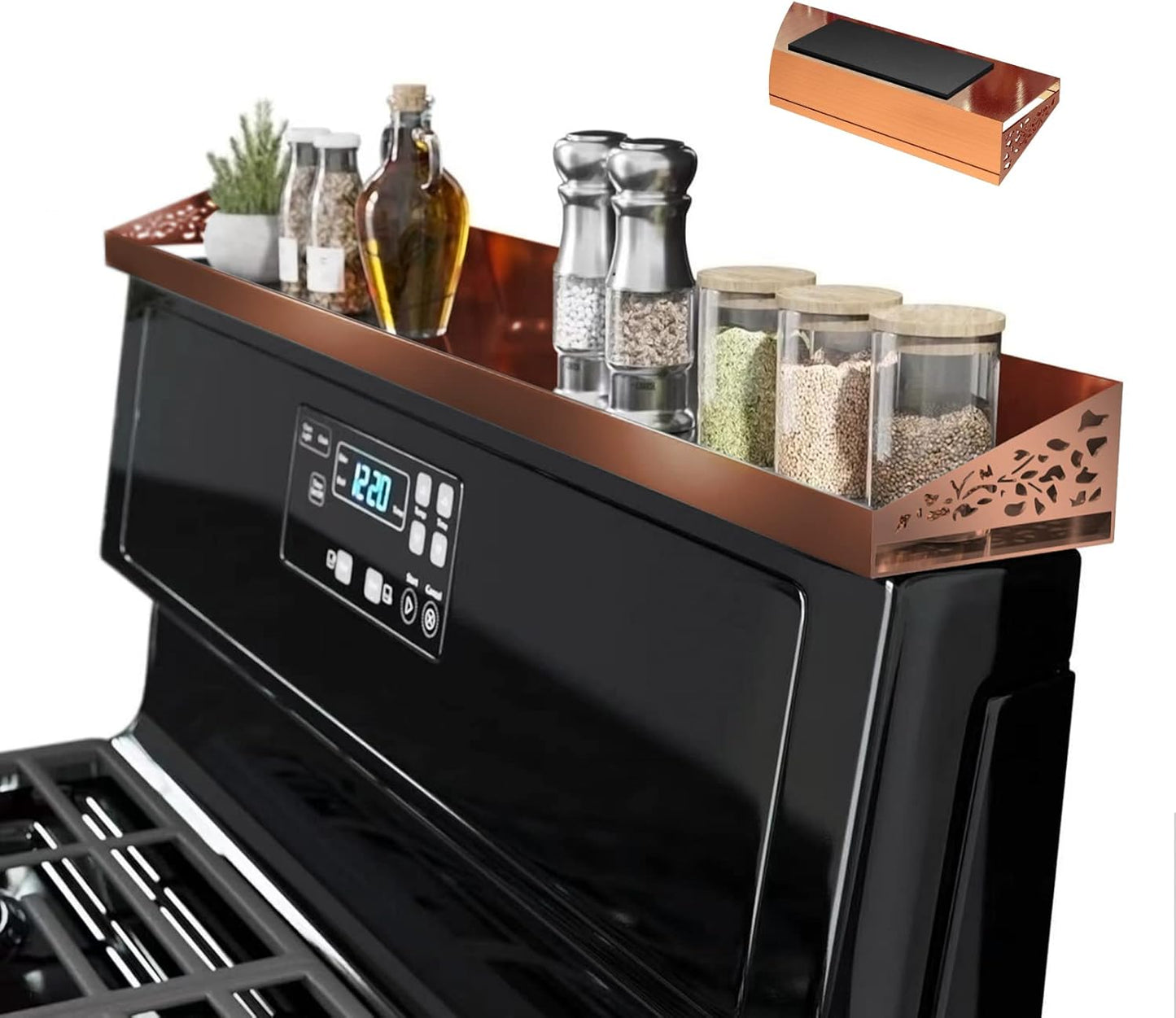 30 Magnetic Stove Top Shelf for Kitchen Spice Rack Organizer