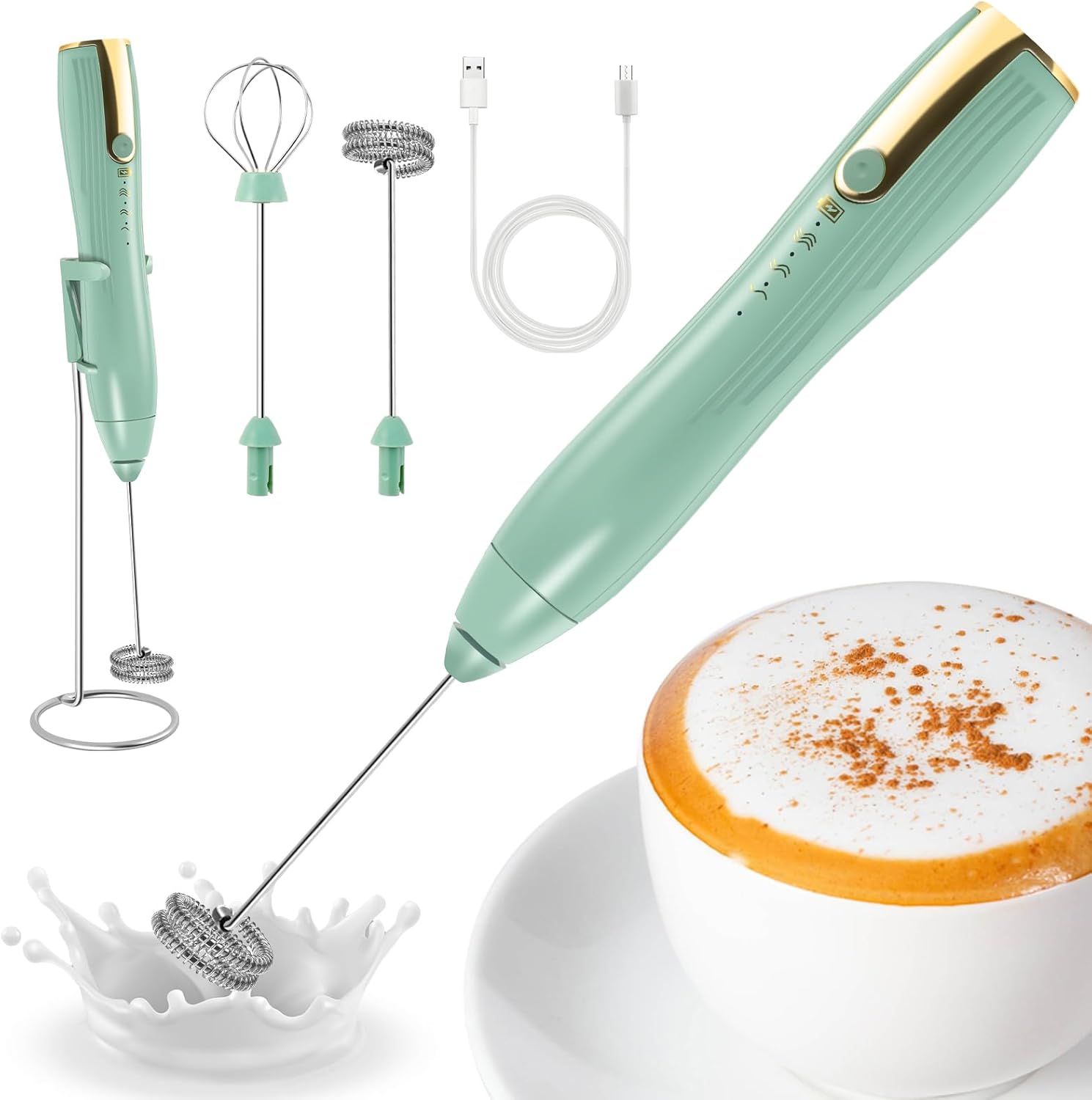 Rechargeable Milk Frother - Whip Up Frothy Drinks in Seconds!