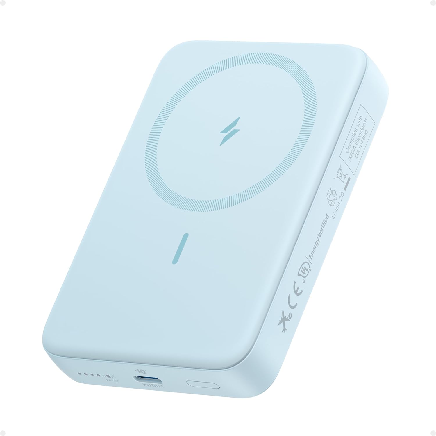 Anker Zolo Magnetic Power Bank: Fast-Charging 10,000mAh for iPhone & AirPods