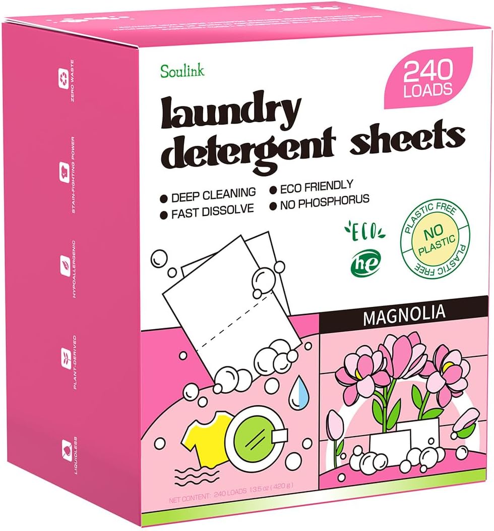 240 Eco-Friendly Loads - Soulink Detergent Sheets