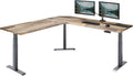 Vari ComfortEdge L-Shape Standing Desk - Reclaimed Wood Corner