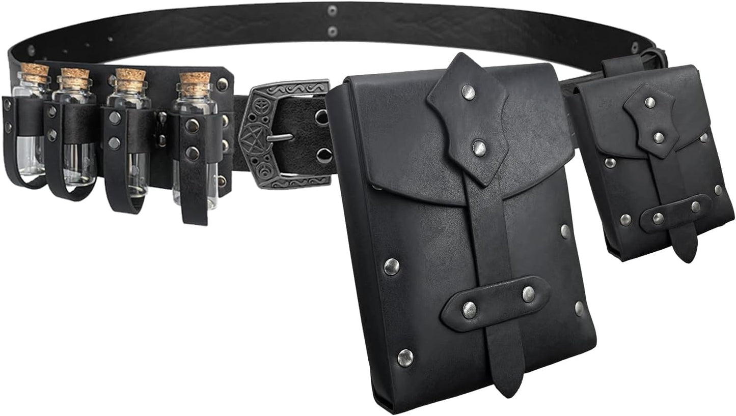 Medieval Alchemy Belt Waist Pack Combo for Cosplay Enthusiasts
