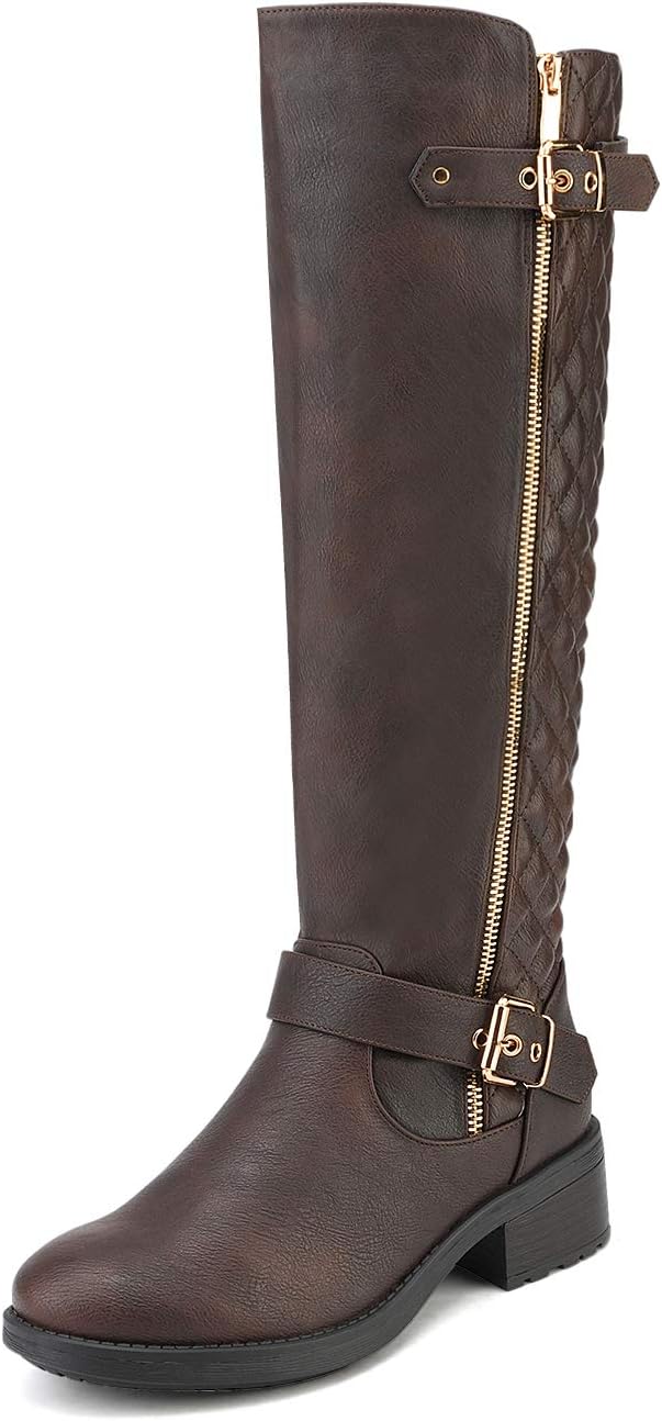 DREAM PAIRS Women's Knee High Boots for Wide Calf Comfort