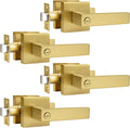 Probrico Gold Privacy Door Handle Lockset 4 Pack - Heavy Duty Interior