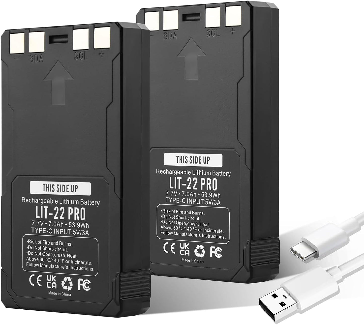 2-Pack LIT-22 Pro Rechargeable Battery for SPYPOINT Cameras