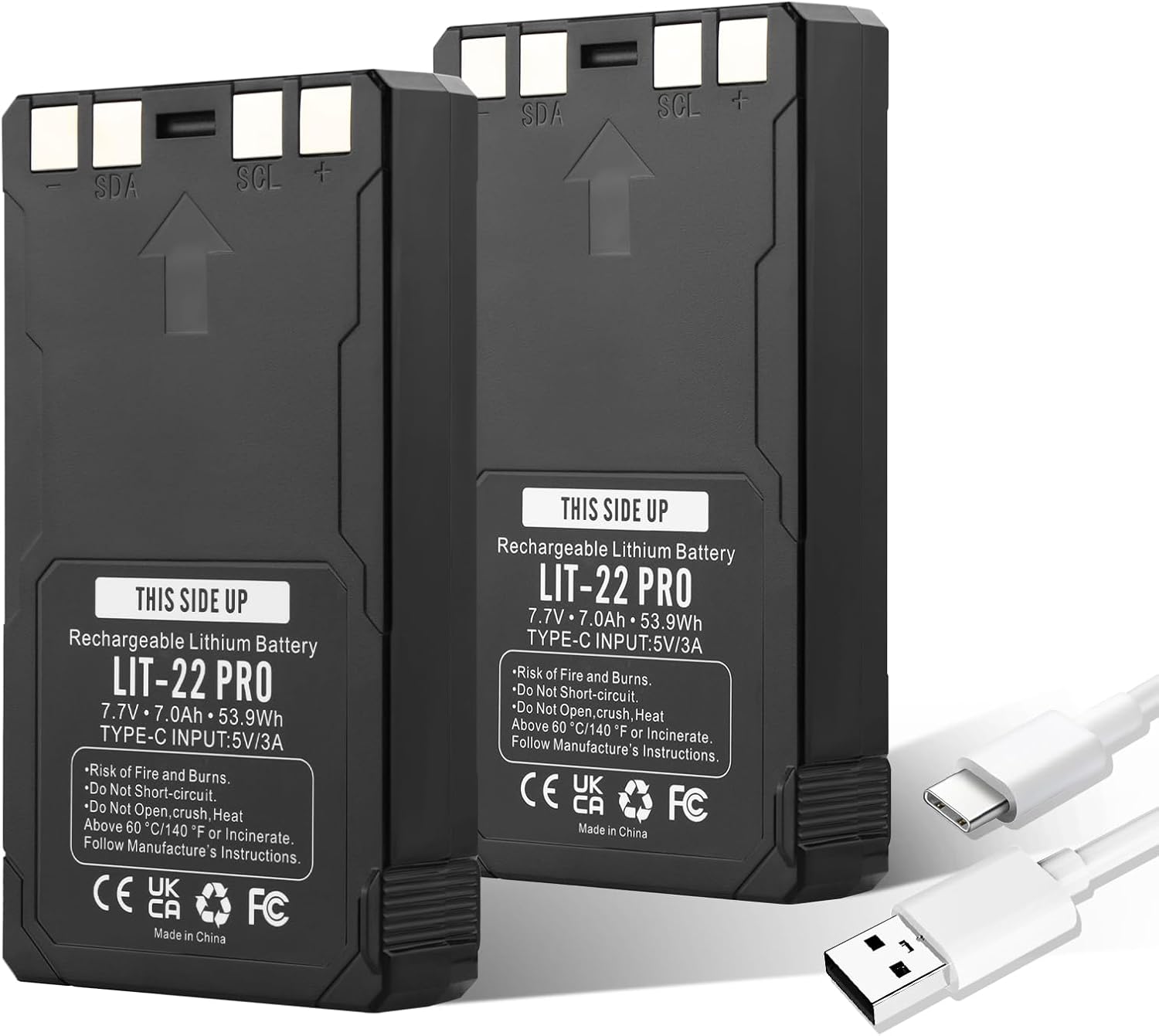 2-Pack LIT-22 Pro Rechargeable Battery for SPYPOINT Cameras