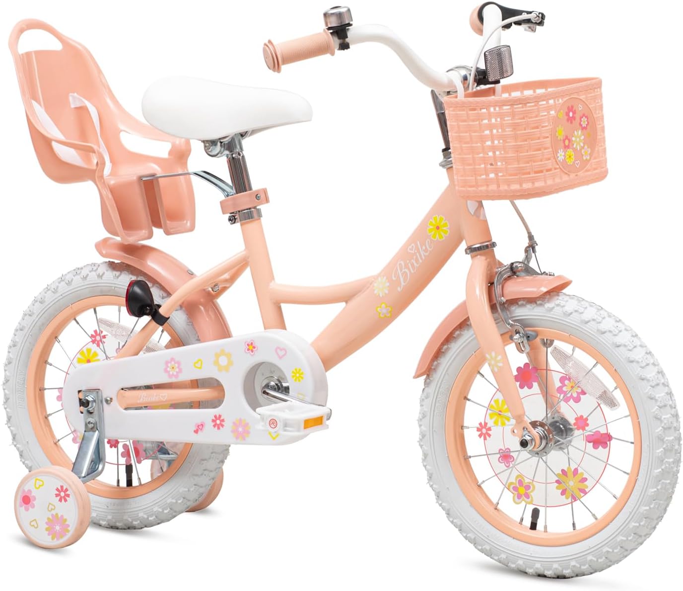 Girls Bike with Basket for Toddlers and Kids Aged 3-14 Years