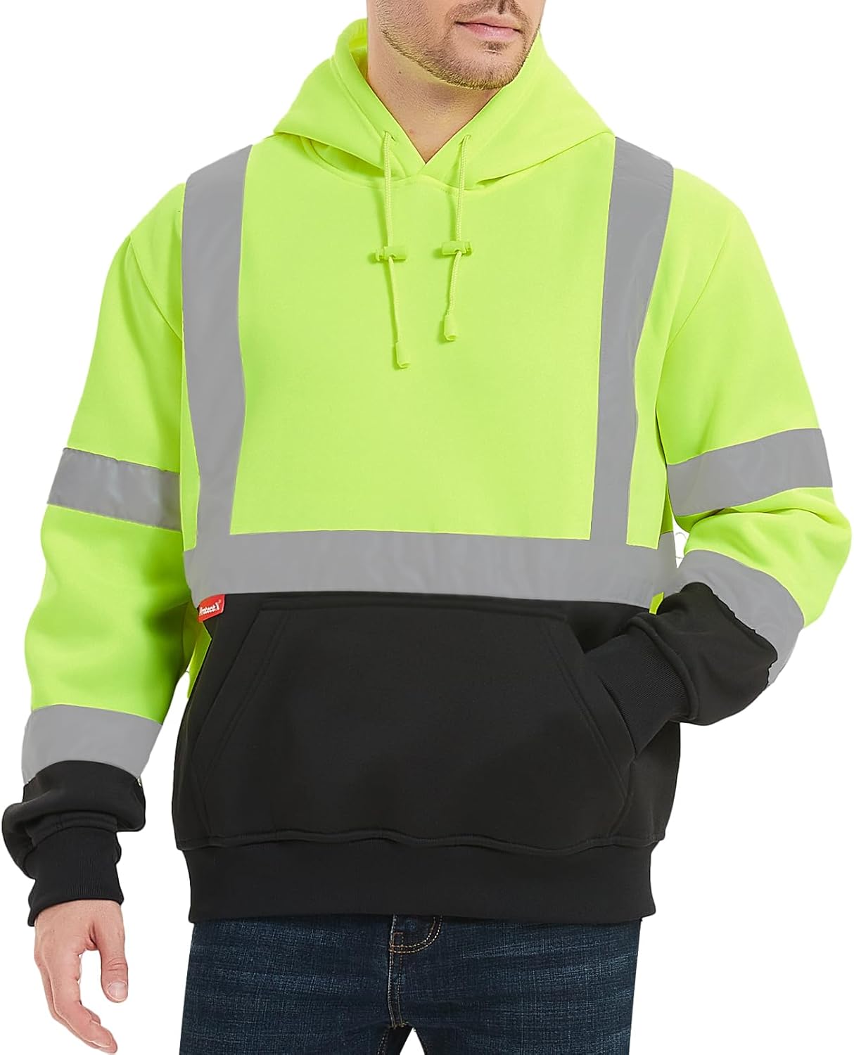 ProtectX Hi Vis Hoodie for Men Women Reflective Safety Sweatshirt