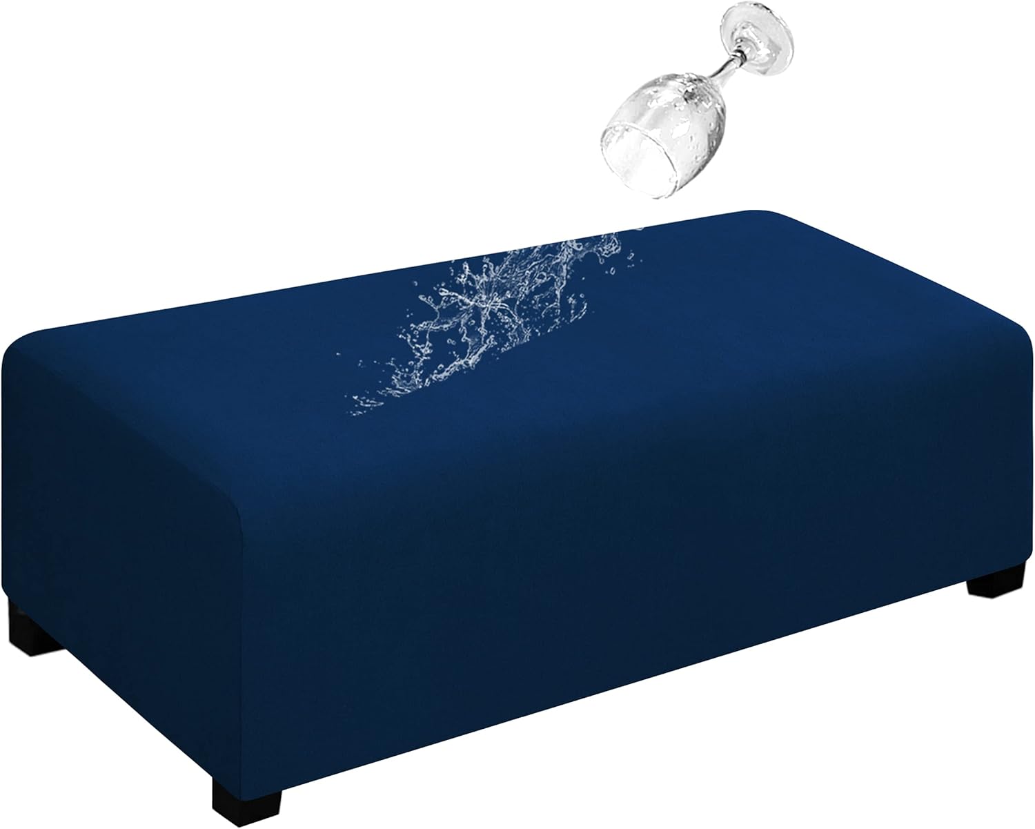 Easy-Going Waterproof Stretch Ottoman Cover for Furniture Protection