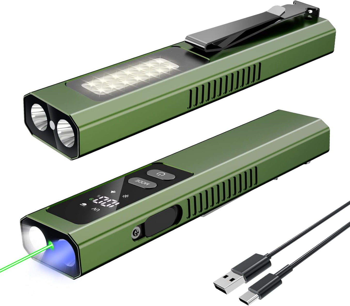 EDC Flashlight 4 in1 Magnetic High Lumens Work Light Combo