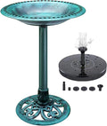 KKY 28 Inch Bird Bath Outdoor Garden Resin Lightweight Retro Art