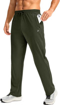 Mens Fleece Lined Sweatpants with Zipper Pockets - Warm Winter Run