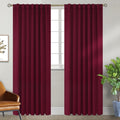 BGment Wide Christmas Red Blackout Curtains 84 in - Room Darkening