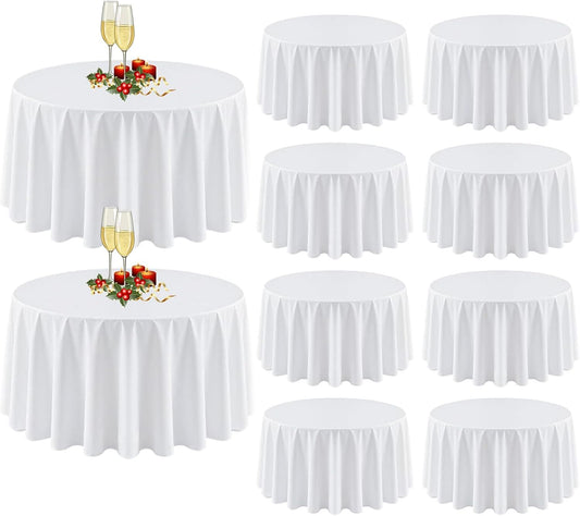 10 Pack 120 Inch Round Tablecloths for Elegant Events and Dining