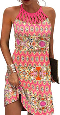 Summer Dresses for Women 2025 Casual Floral Halter Neck A-line soft
