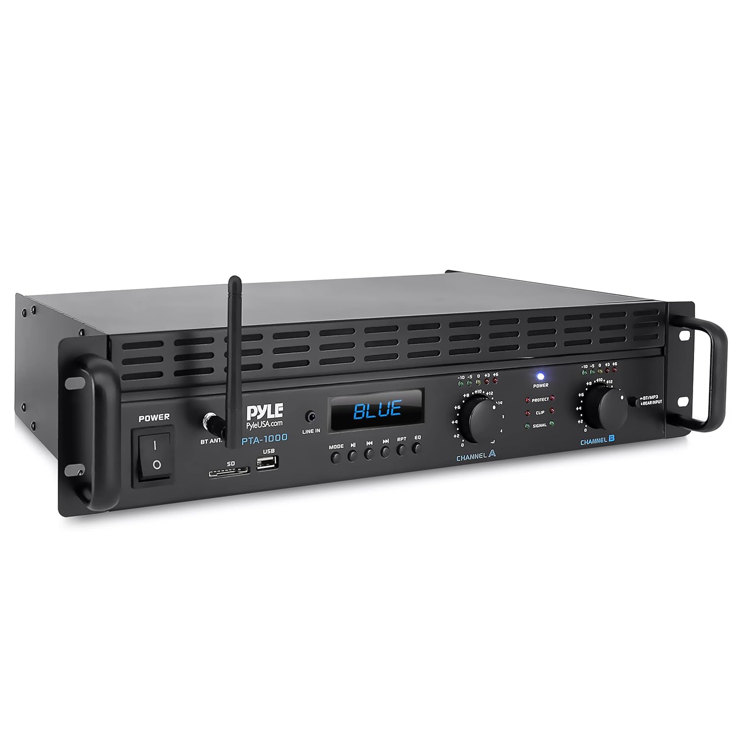 Pyle 2-Channel Bluetooth Power Amplifier for Pro Audio Sound